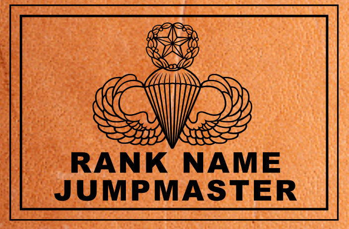 Jumpmaster Name Tag