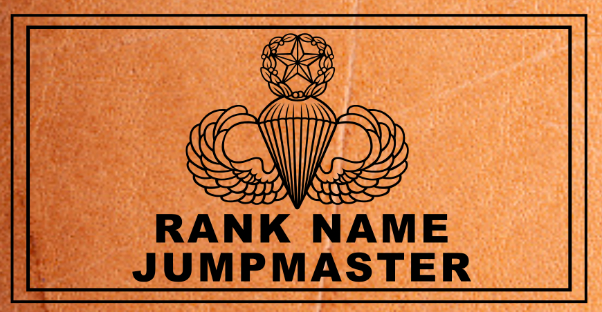 Jumpmaster Name Tag