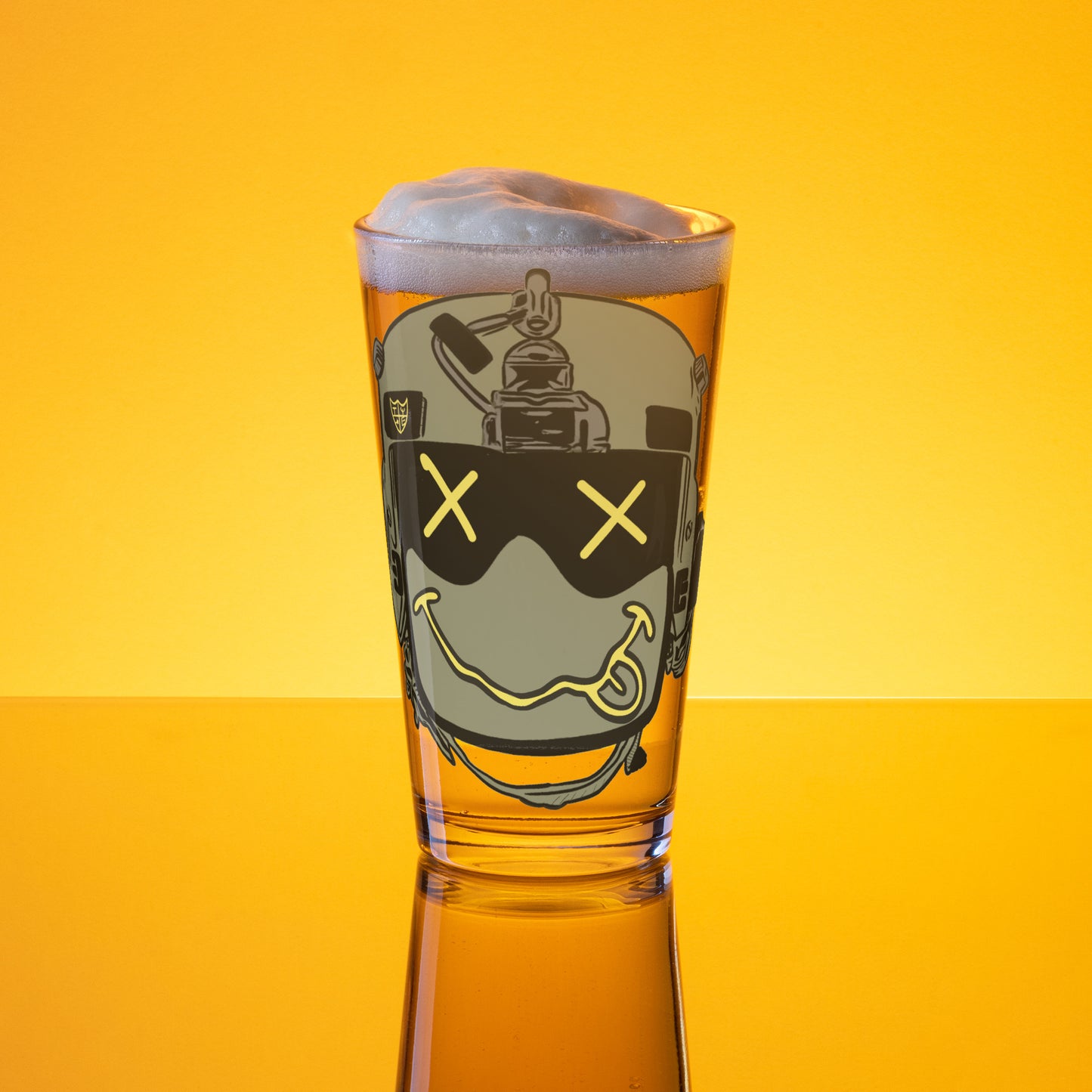 Flight Helmet Pint Glass