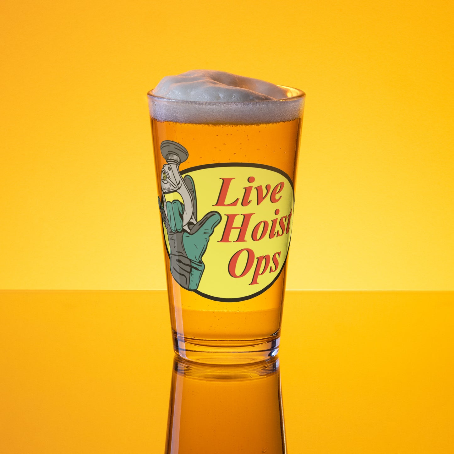 Live Hoist Ops Pint Glass