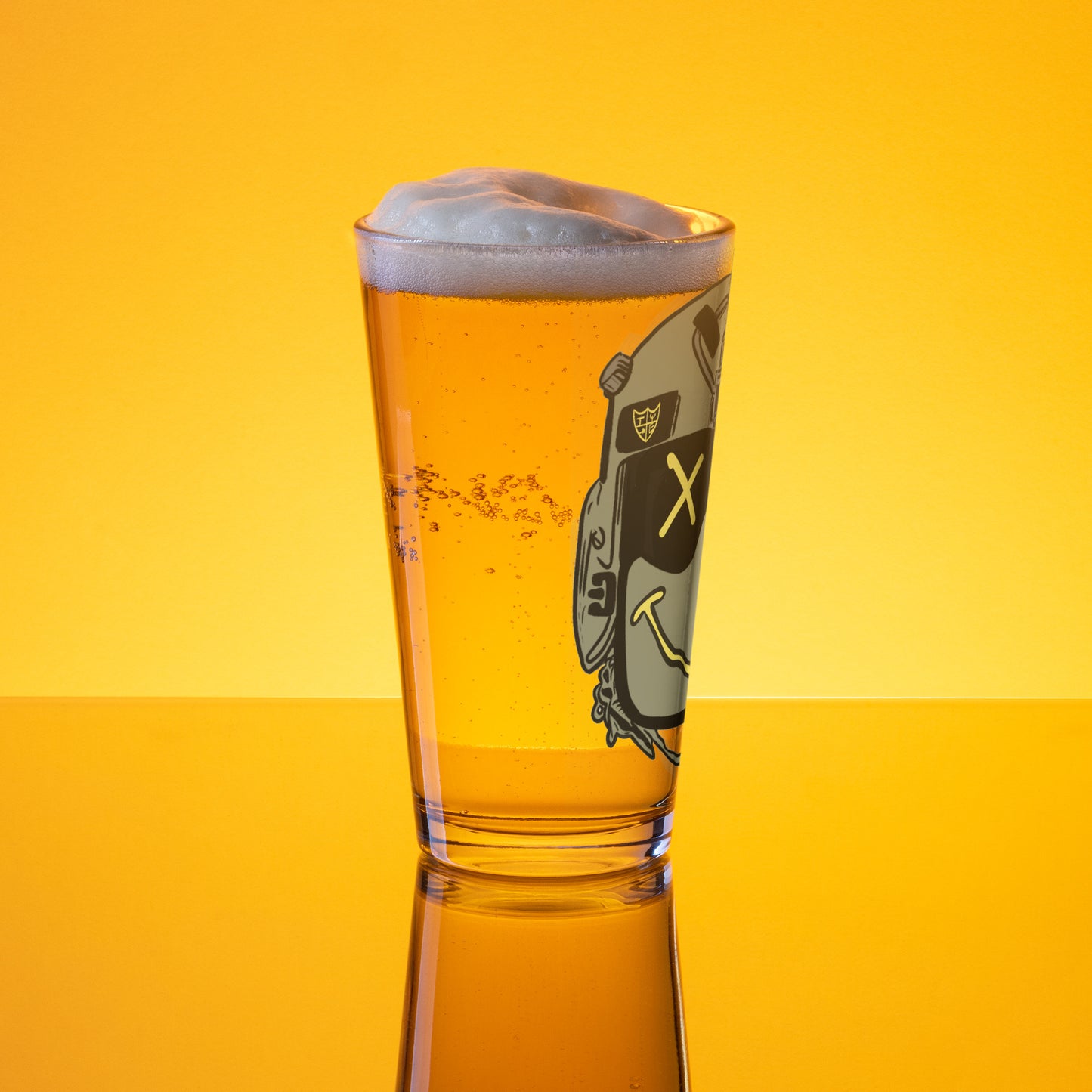 Flight Helmet Pint Glass