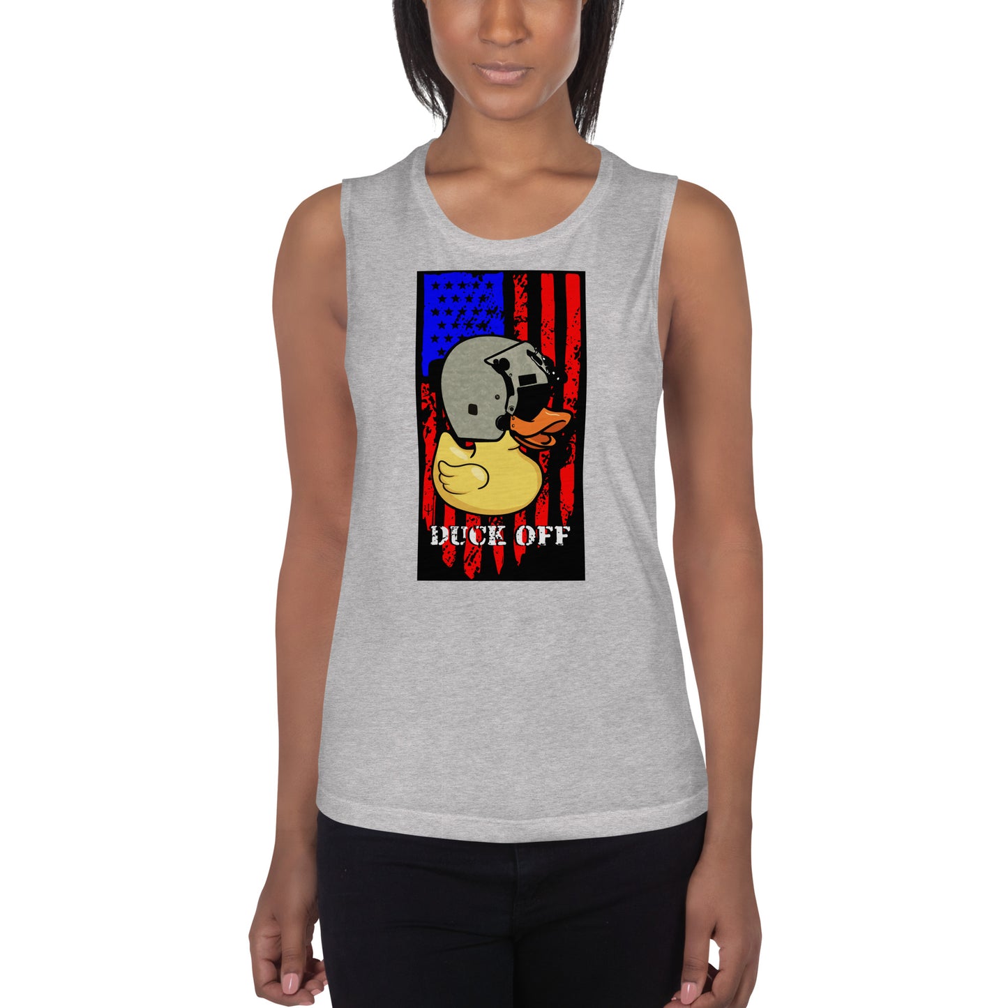 "Duck Off" Ladies’ Muscle Tank