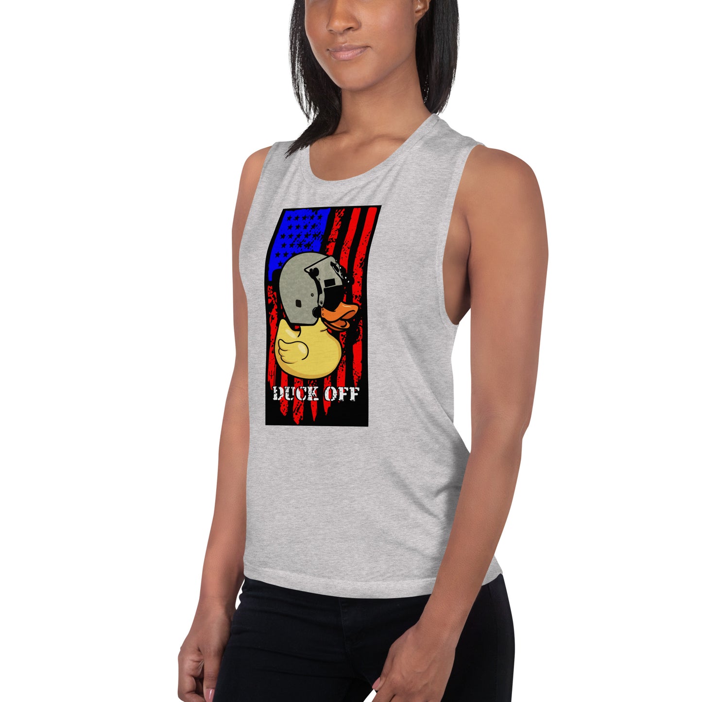 "Duck Off" Ladies’ Muscle Tank