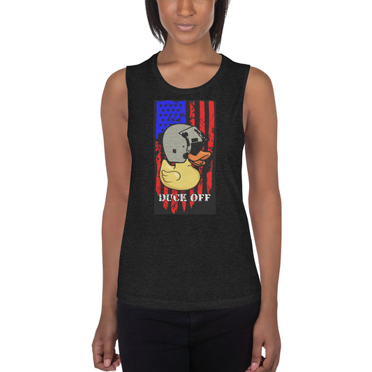 "Duck Off" Ladies’ Muscle Tank