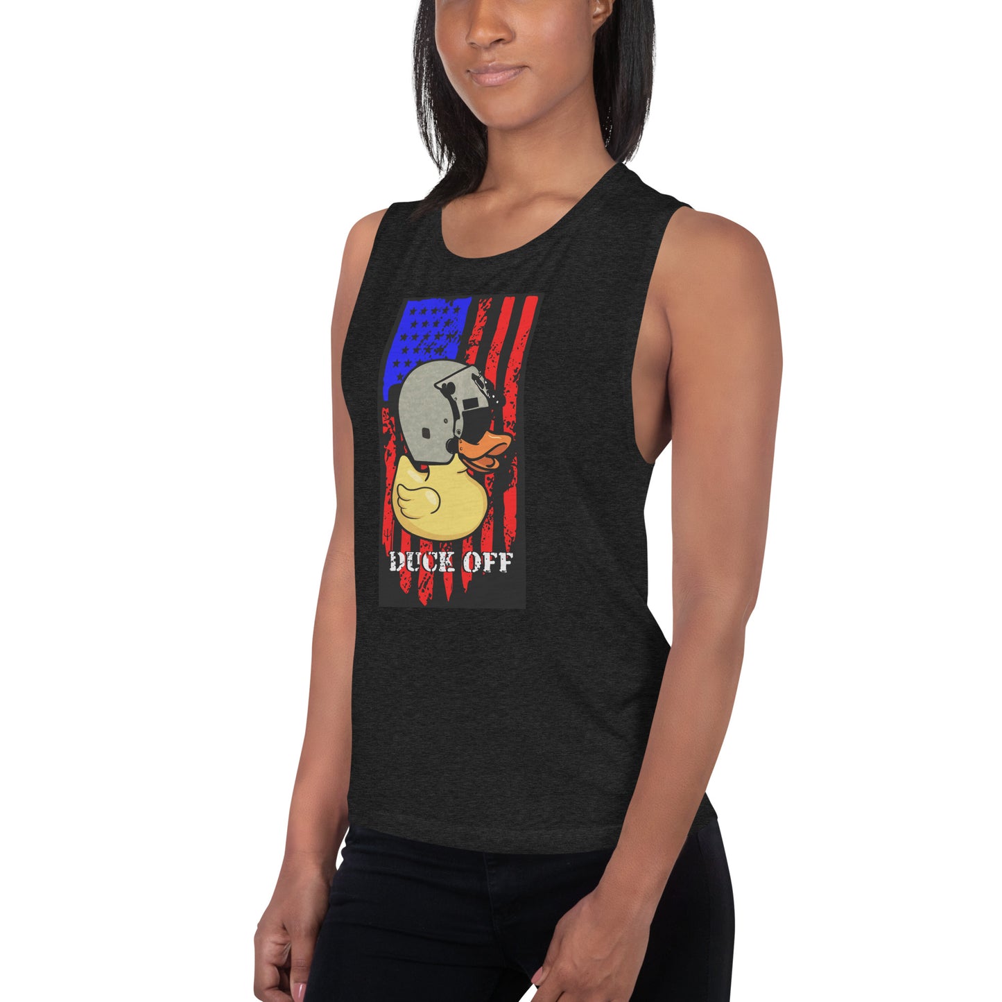 "Duck Off" Ladies’ Muscle Tank