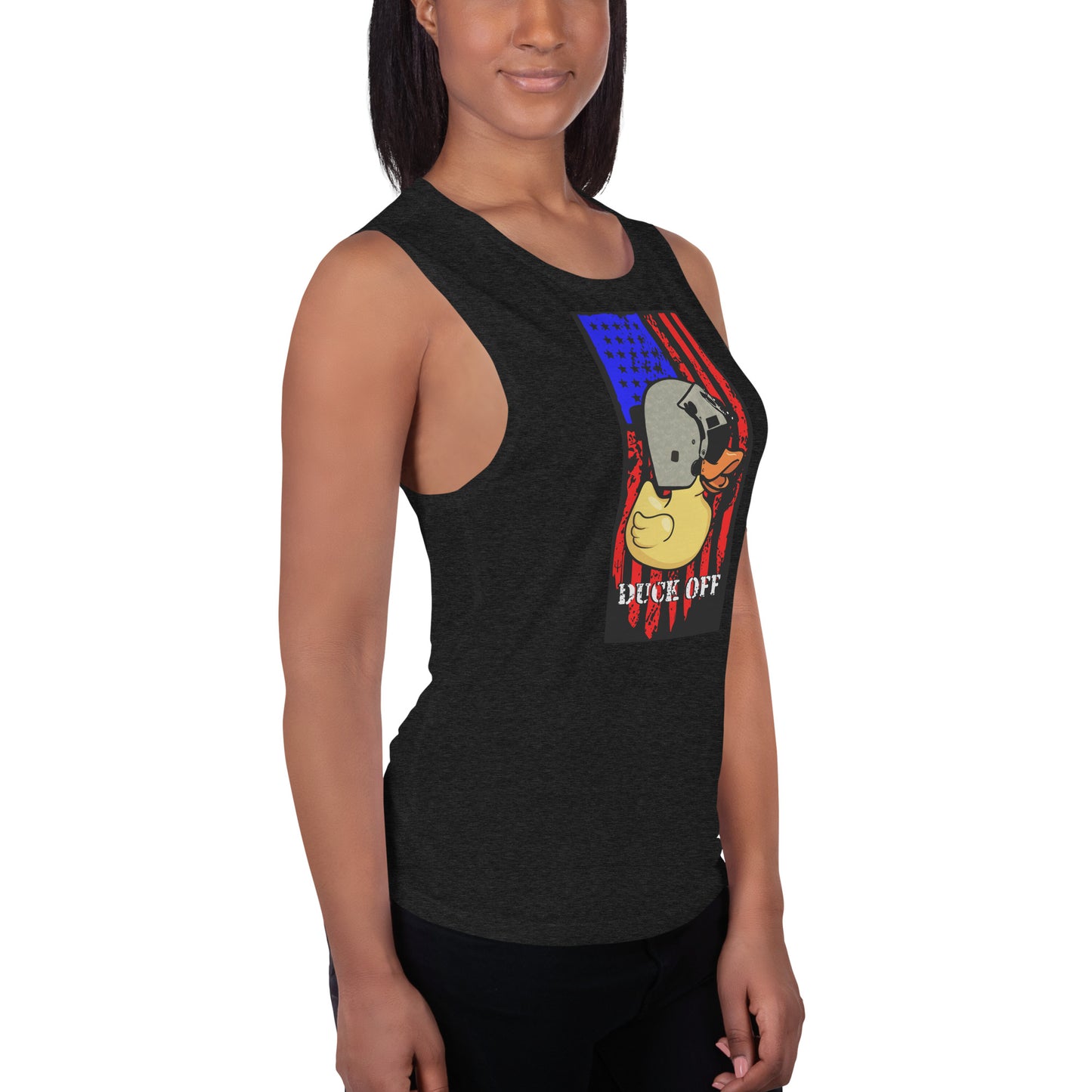 "Duck Off" Ladies’ Muscle Tank