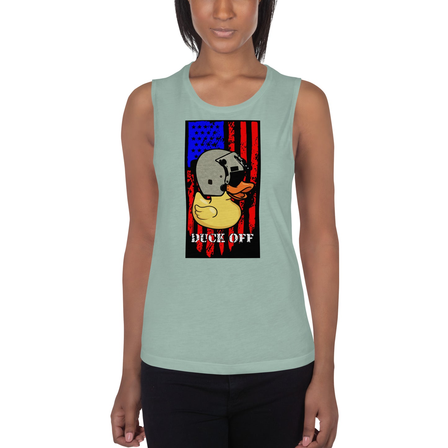 "Duck Off" Ladies’ Muscle Tank