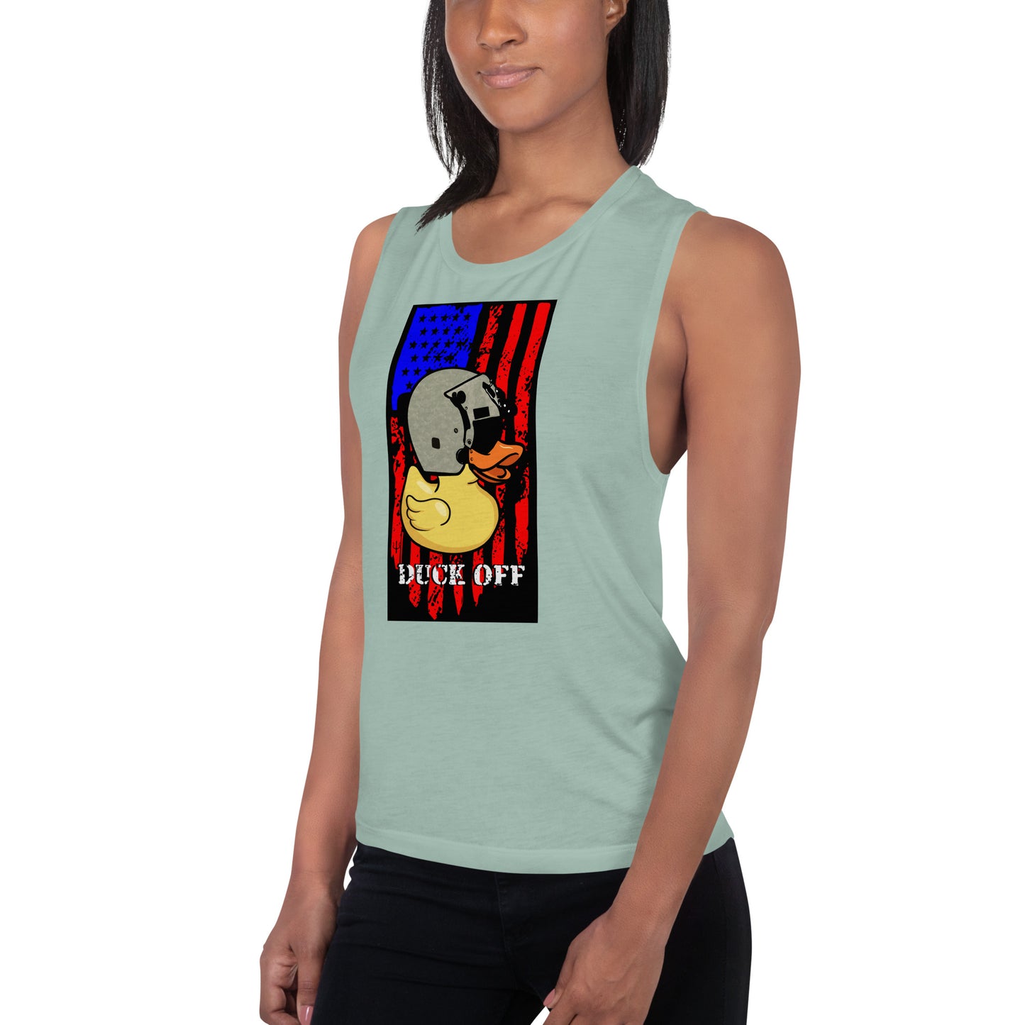 "Duck Off" Ladies’ Muscle Tank