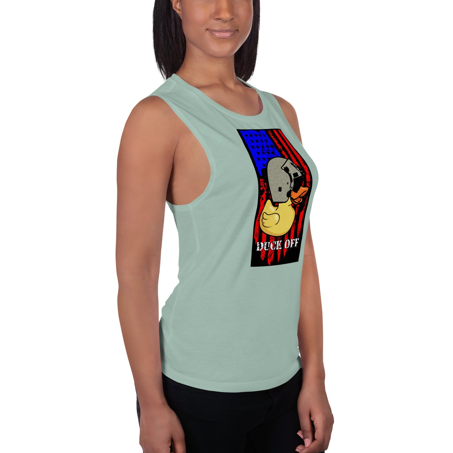 "Duck Off" Ladies’ Muscle Tank