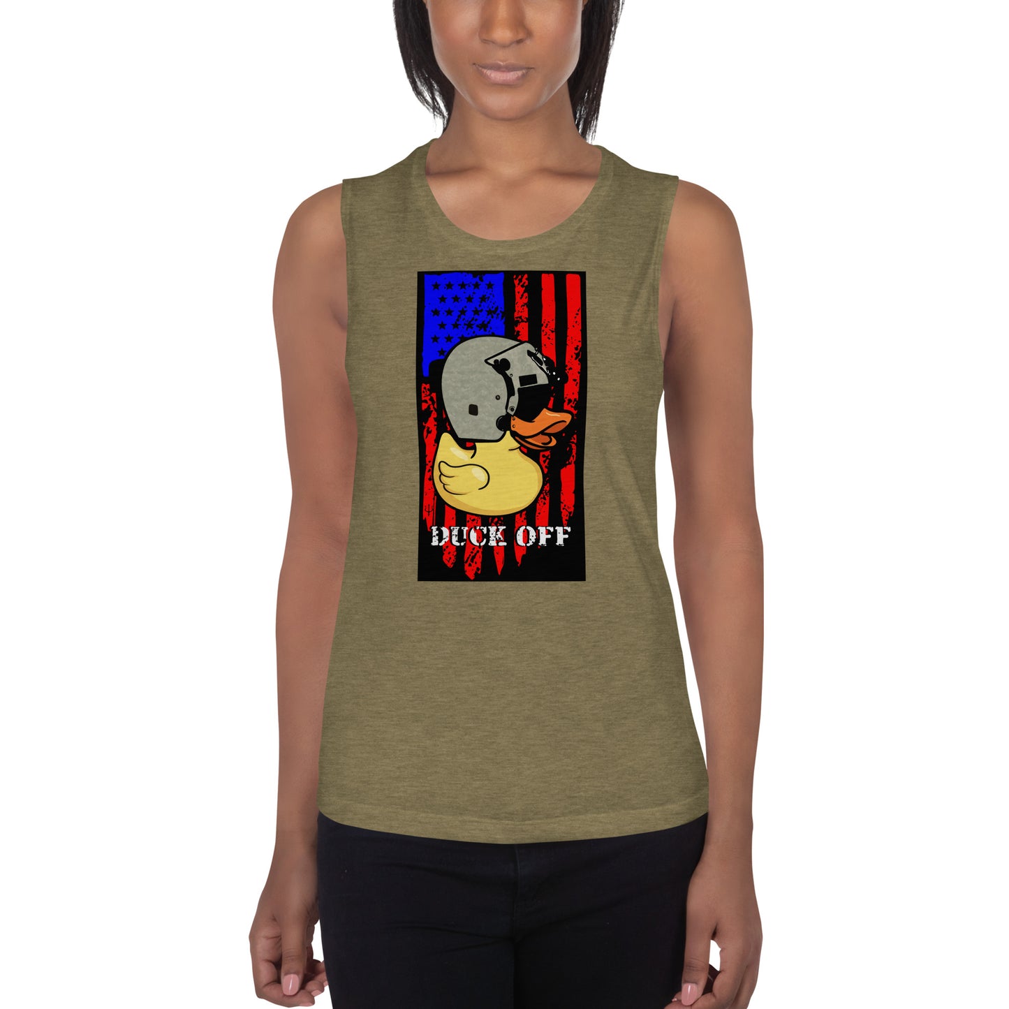 "Duck Off" Ladies’ Muscle Tank