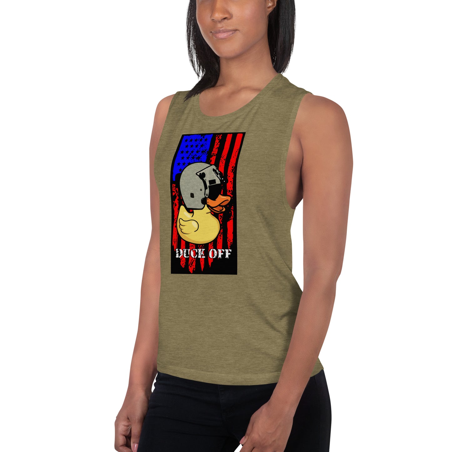 "Duck Off" Ladies’ Muscle Tank