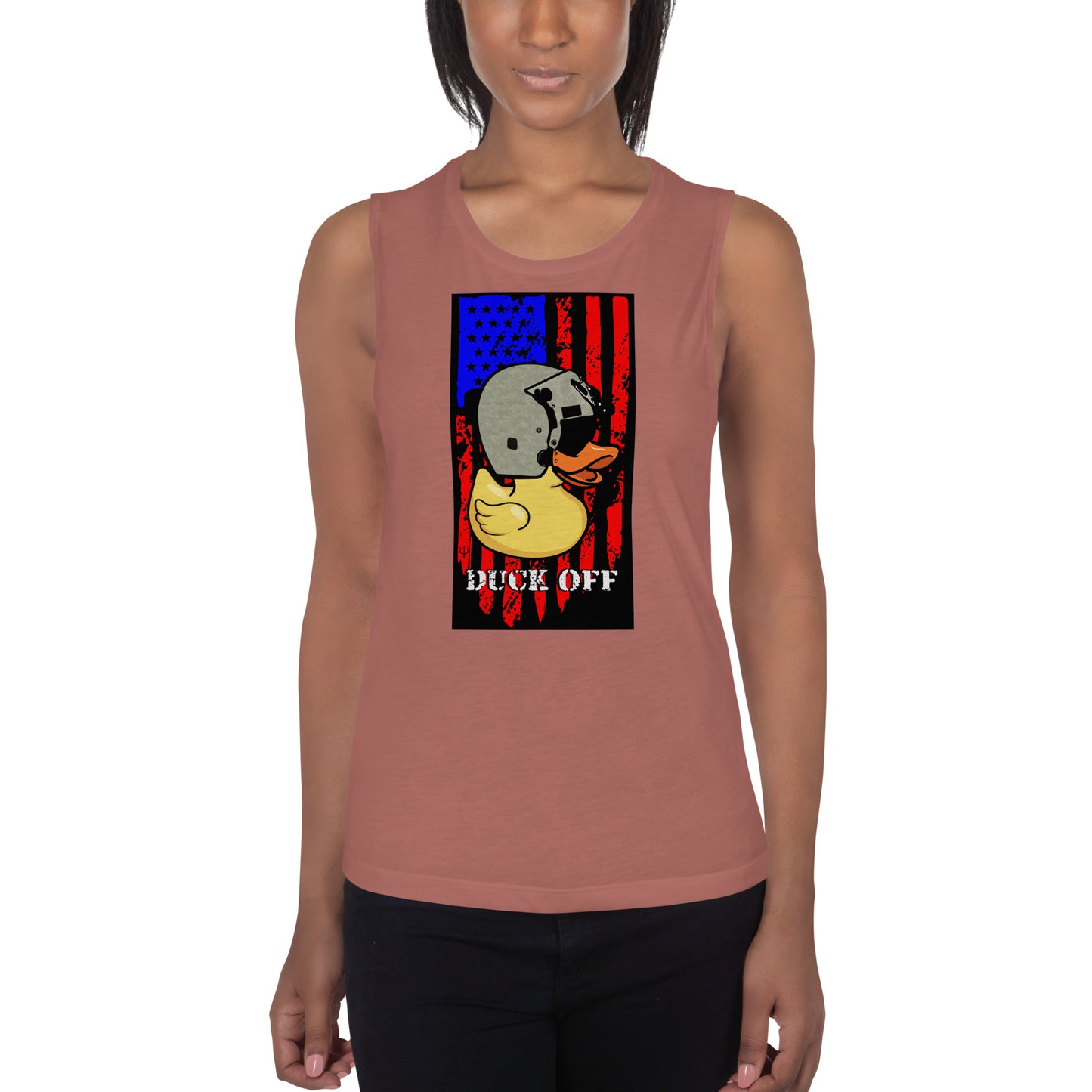 "Duck Off" Ladies’ Muscle Tank