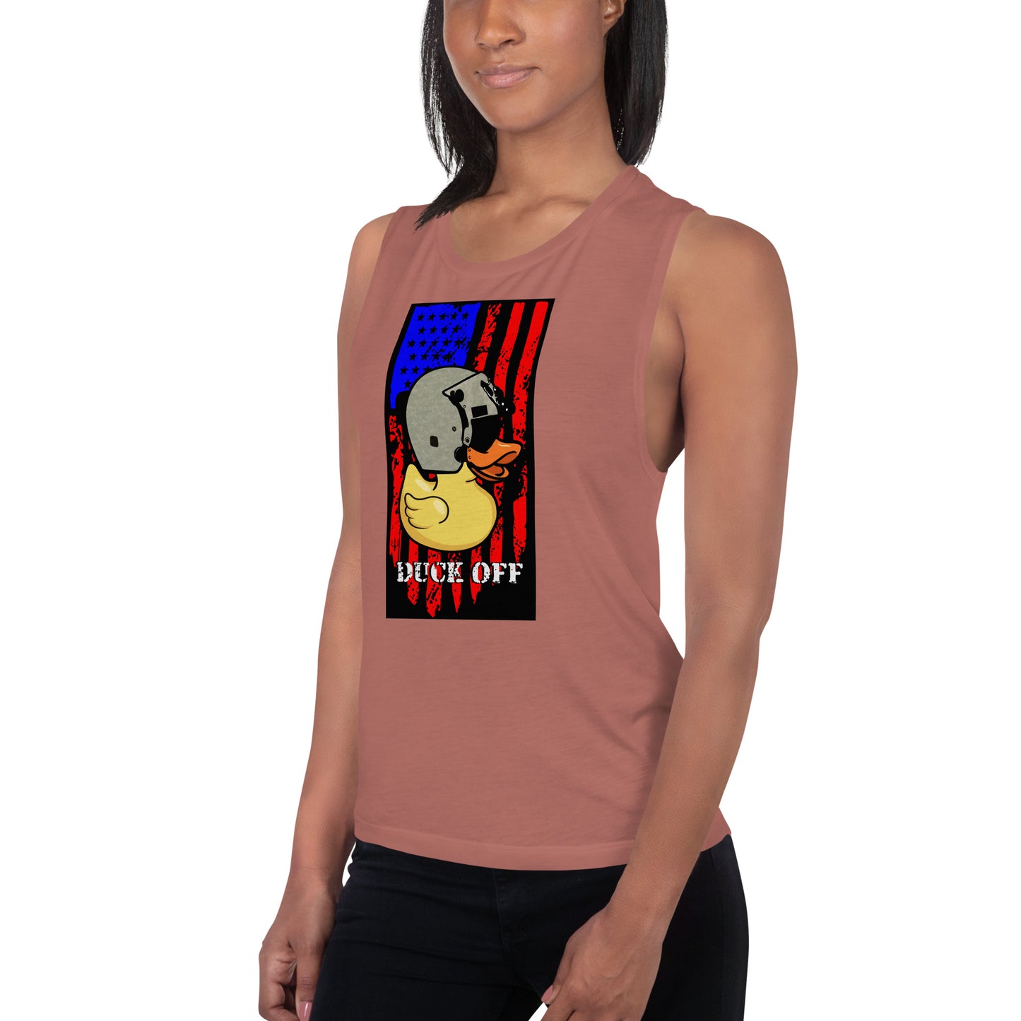 "Duck Off" Ladies’ Muscle Tank