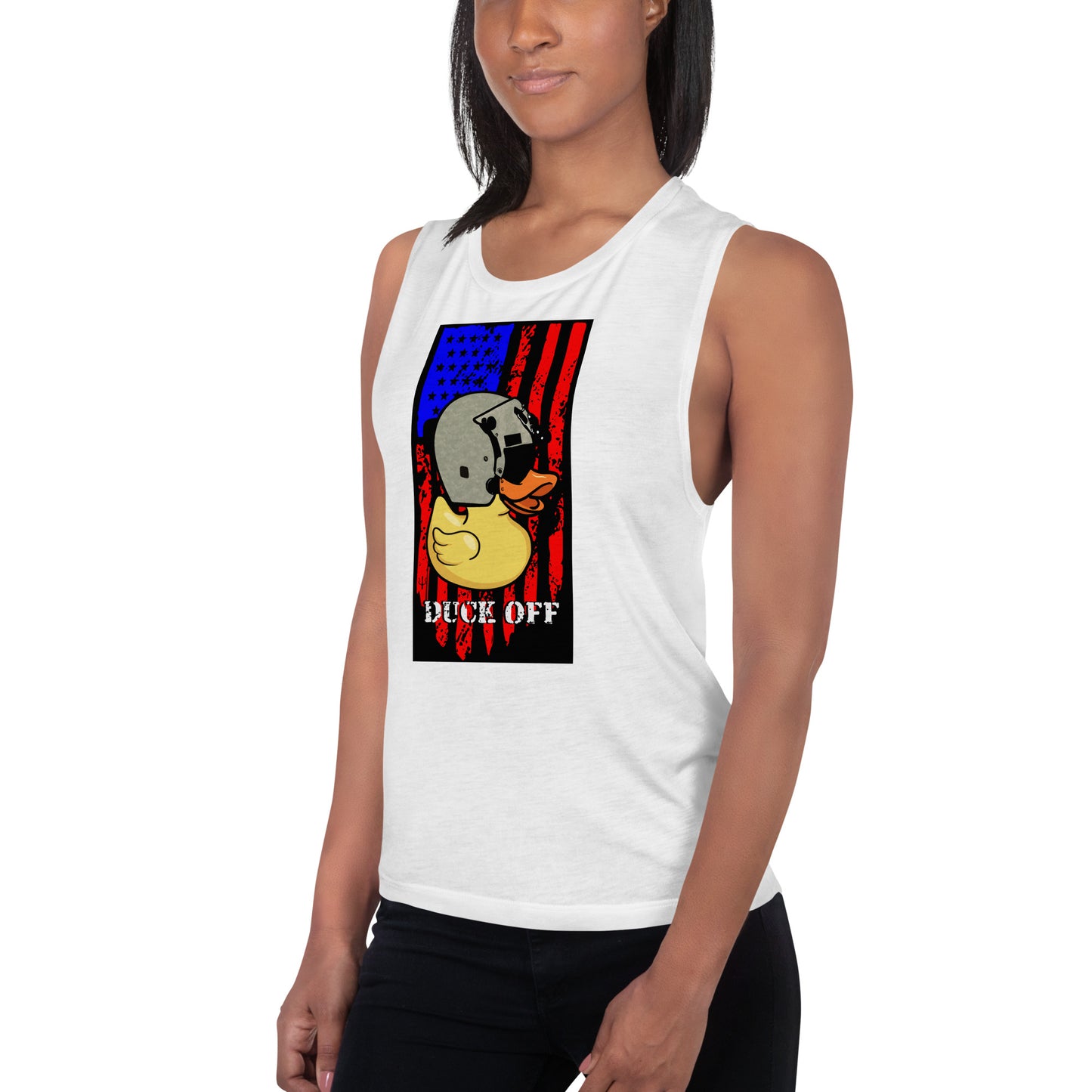 "Duck Off" Ladies’ Muscle Tank