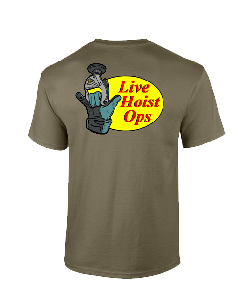 "Live Hoist Ops" Graphic Brown T - Screen Print